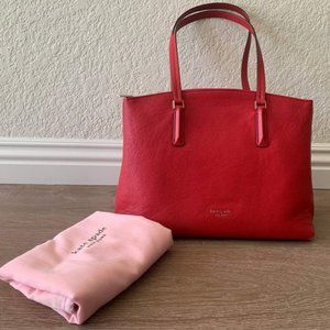 Kate Spade Red Leather Tote (Gently Used)